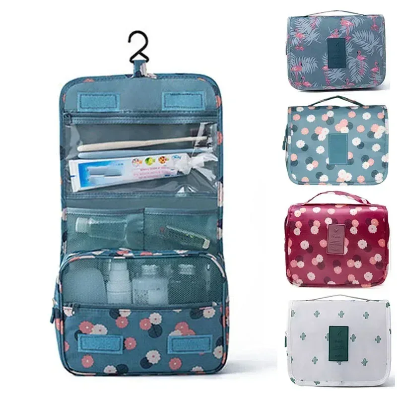 sac de voyage multifonctionnel avec crochet, sac de rangement pour maquillage et cosmétiques, trousse de toilette étanche, organiseur de beauté, sac de rangement pour salle de bain pour femmes