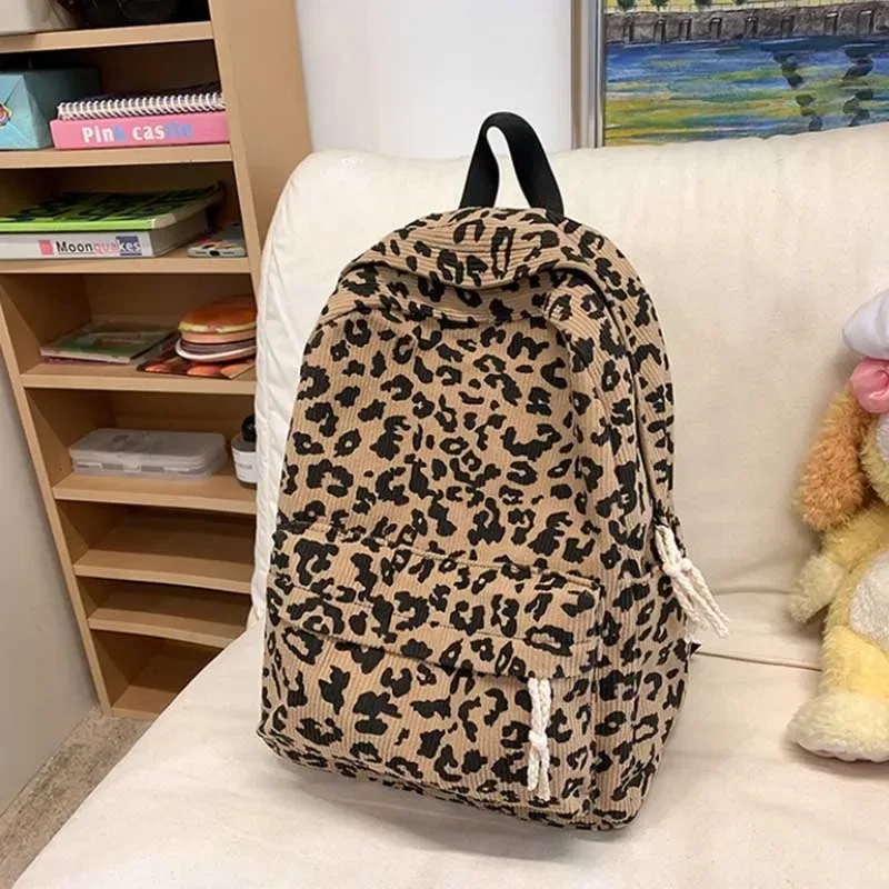 sacs à dos de voyage imprimés léopard pour femmes, sac d'école léger de grande capacité, sac à dos de loisirs pour étudiants