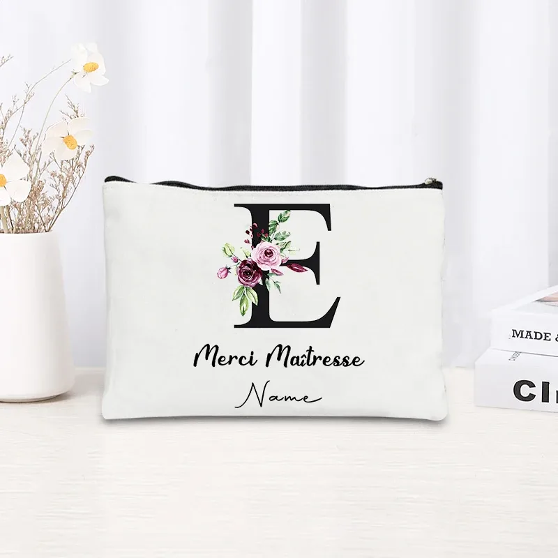sac de maquillage personnalisé pour femmes, tendance blanche, vente chaude, pour mariage en plein air, fête d'enterrement de vie de célibataire, voyage, pochette de rangement pour rouge à lèvres