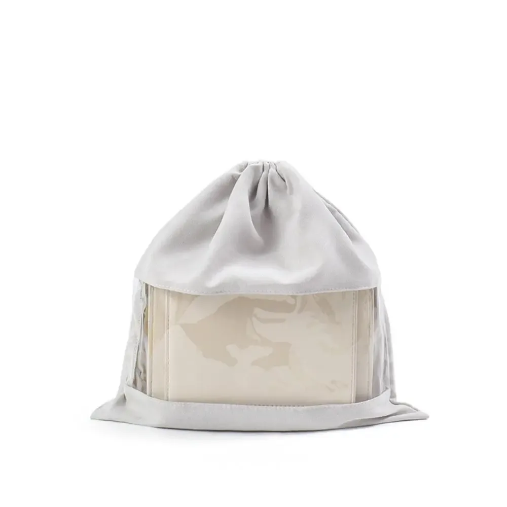 sac à cosmétiques en tissu avec cordon de serrage, sac de rangement anti-poussière, pochette de rangement anti-poussière grande capacité