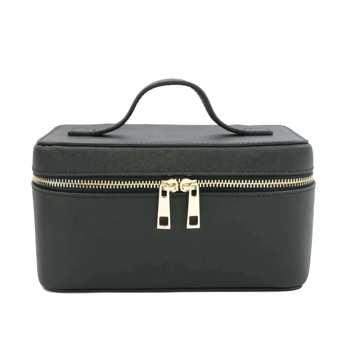 trousse de toilette de voyage en croûte de cuir saffiano pour femmes, nom personnalisé, boîte de rangement de maquillage suspendue portable, sac à cosmétiques pour femmes