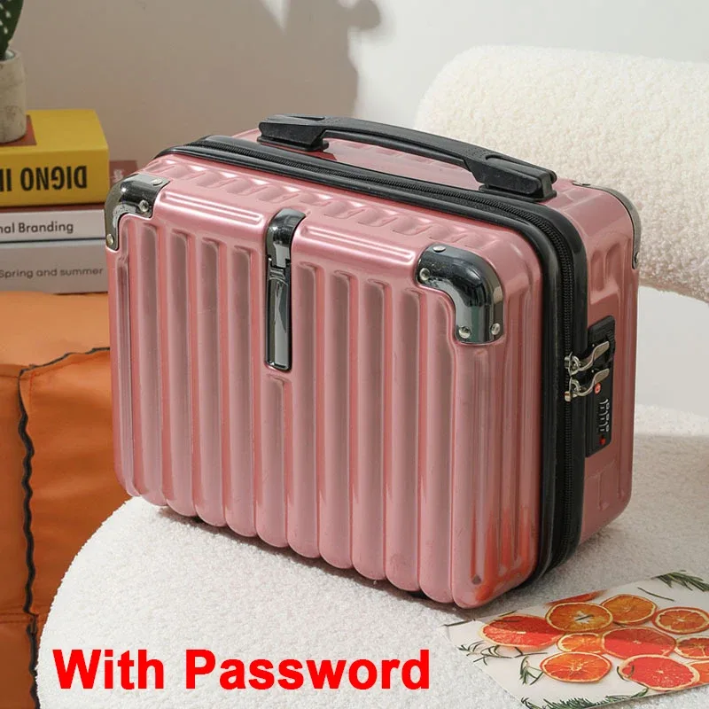 mini valise de voyage étanche avec fermeture éclair, boîtes de rangement portables, valise de maquillage, bagages pour enfants, 14 ", nouveau