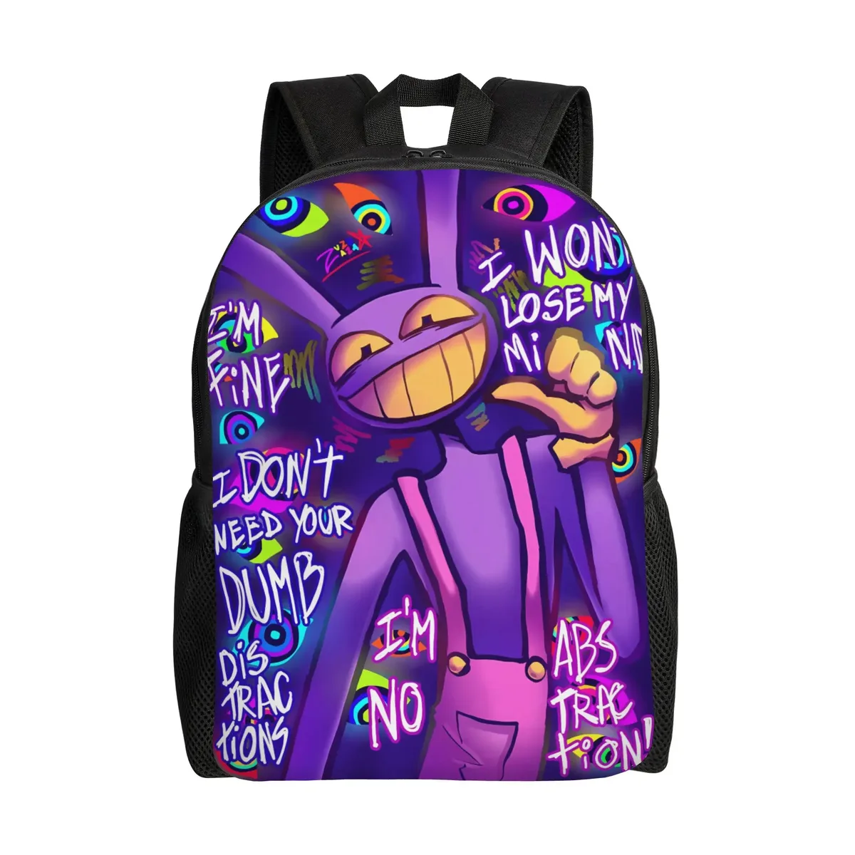 sac à dos thermique jax cartoon digitals circus, sacs à dos de voyage, sacs d'école à motif design pour étudiants, sac à dos élégant