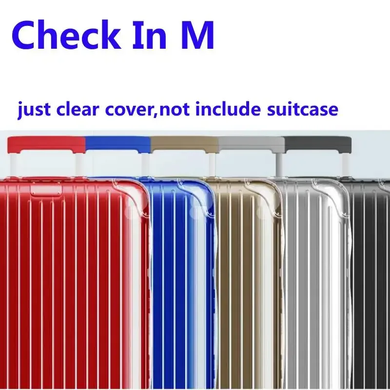 housse transparente pour rimowa essential avec fermeture éclair, protection de valise de haute qualité, housses de bagages personnalisées pour 20 "22" 26 "28" 30 "33"