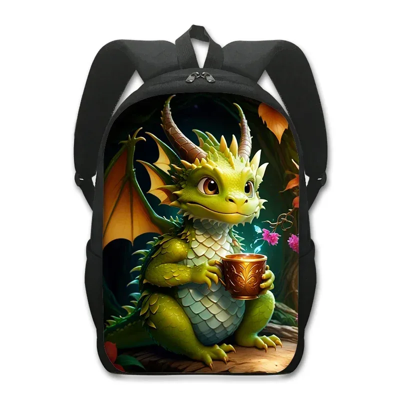 sac à dos dragon de dessin animé pour étudiants, sac à dos fantaisie avec imprimé dragon magique, sac à dos pour ordinateur portable pour femmes et hommes, sac à dos de voyage en plein air