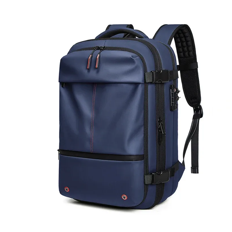 sac à dos de voyage pour hommes, sac à dos à compression sous vide pour ordinateur portable de 17 pouces, sac à dos d'affaires de grande capacité, sac à dos de camping, sac à dos de randonnée extensible