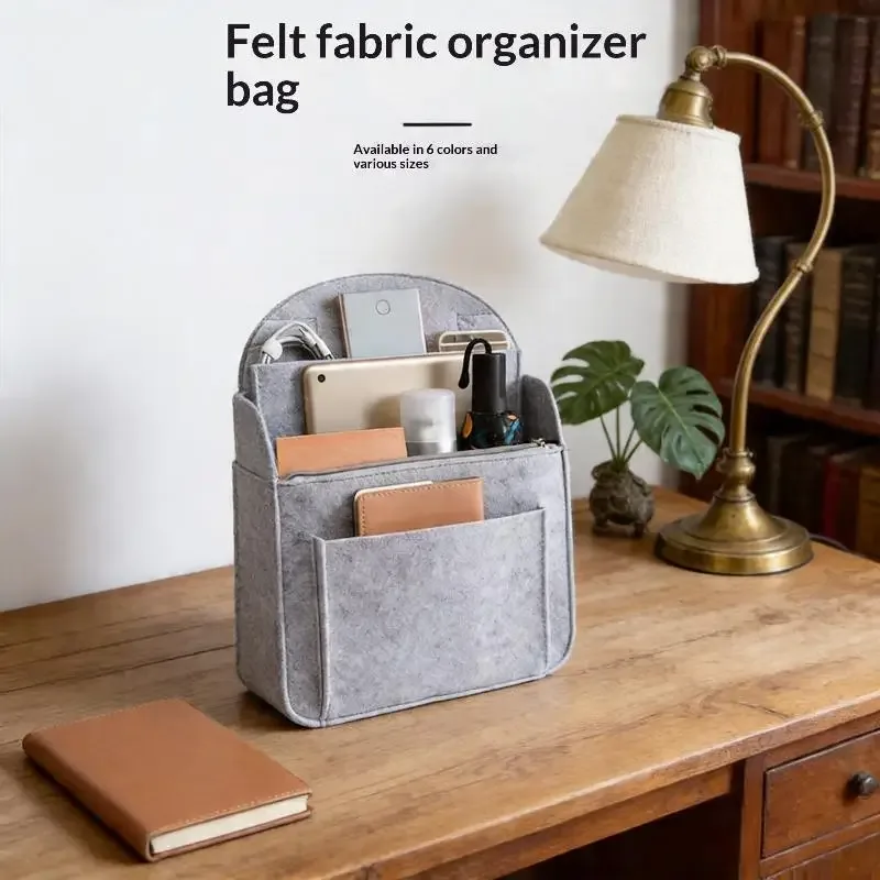 organisateur d'insertion en feutre pour sac à dos, petite trousse de maquillage portable, doublure durable pour l'organisation quotidienne et les voyages