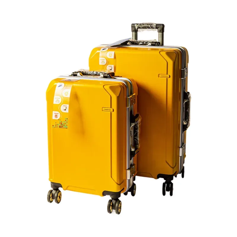valise d'enregistrement moderne à cadre en aluminium, grande capacité, étanche, roues silencieuses, design de mode pour bagages de cabine d'affaires/voyage