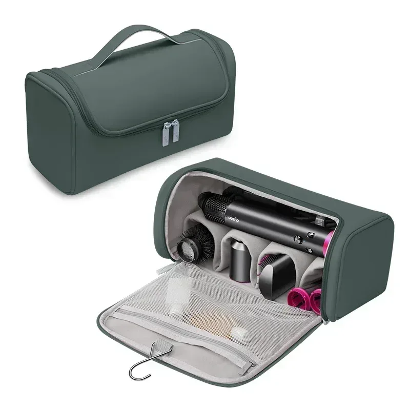 étui pour sèche-cheveux à crochet suspendu cachable, pochette portable antidérapante pour outils de cheveux, sac de rangement étanche de grande capacité pour fer à friser
