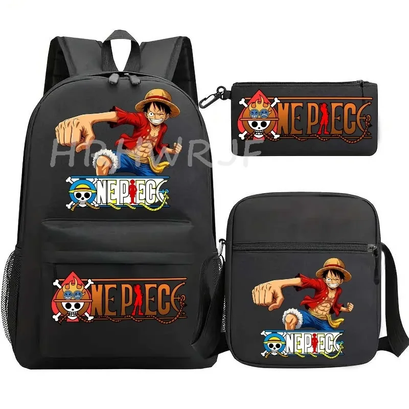 sac à dos one piece avec sacs à bandoulière monkey d luffy, sac à dos pour ordinateur portable, sac de voyage pour étudiants, sac à dos lavable