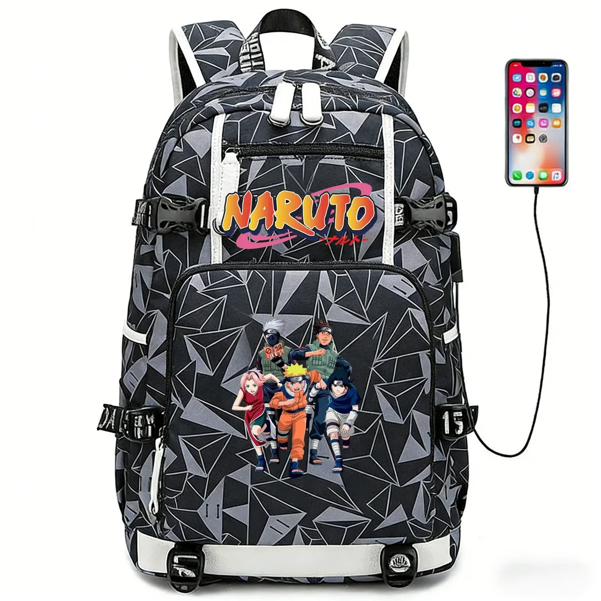 sacs à dos uzumaki naruto uchiha sasuke, sac à dos camouflage, sac à dos de grande capacité, sac de voyage, sacs d'école décontractés pour adolescents, pour cadeau
