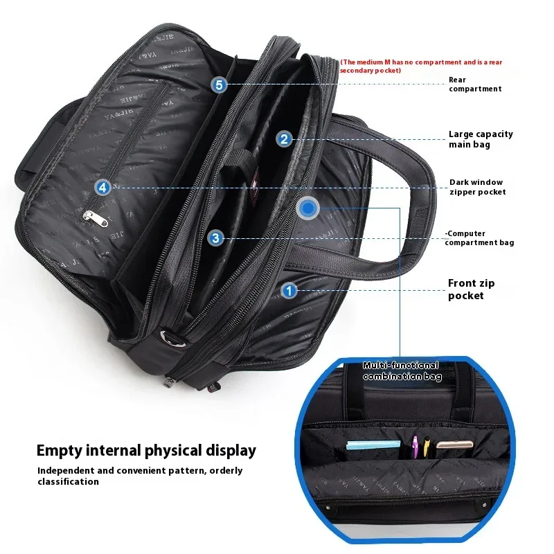sac d'ordinateur portable yajie 19 pouces, sac à main tendance en tissu oxford, grande capacité, sac à bandoulière pour voyages d'affaires, fabricant