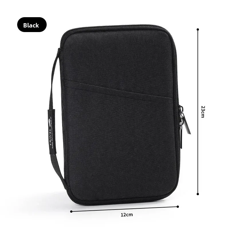 accessoires de voyage portefeuille de voyage en tissu ox porte-billets porte-passeport familial housse de protection pour passeport étui à documents zippé