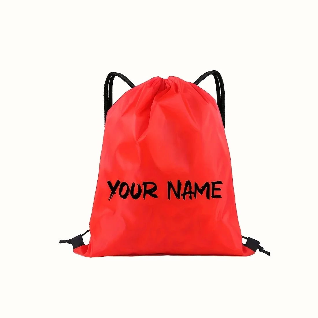 sac à dos à cordon personnalisable - nom/texte personnalisé créatif, sac de rangement à cordon durable, disponible en différentes couleurs