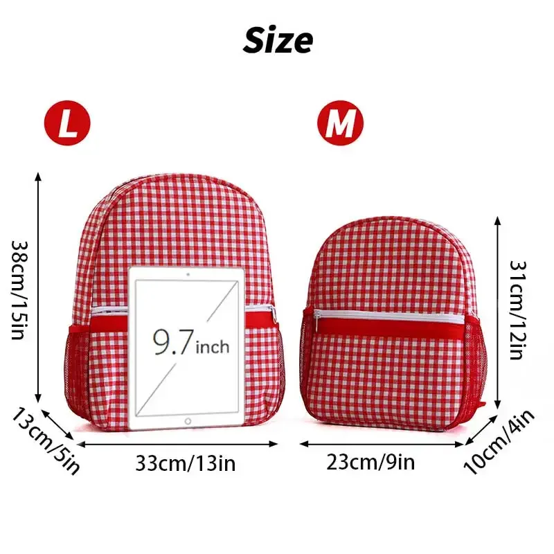 sac à dos scolaire pour tout-petits, sac à dos mignon à carreaux pour filles, enfants, 12 pouces pour la maternelle, 15 pouces pour les adolescents du lycée