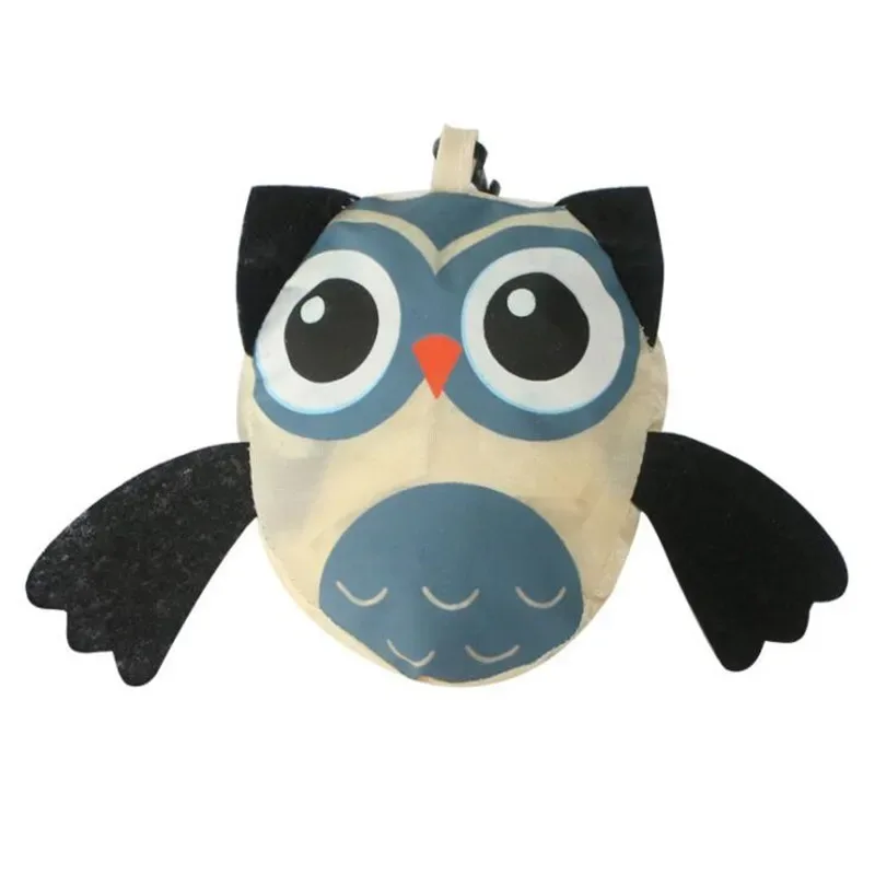 sac de courses pliable en forme de hibou, fourre-tout réutilisable, sac à bandoulière de voyage portable, sacs de rangement pliants, organisateur de maison