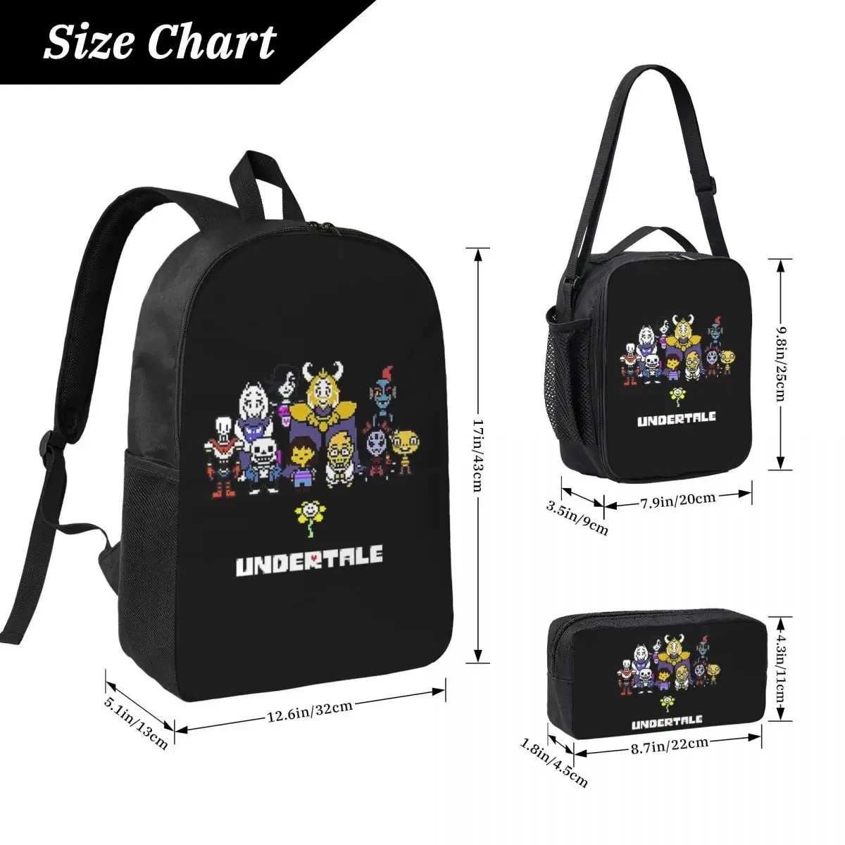 sac à dos de jeu undertale gamer, sac à livres pour étudiants, sac d'école, sacs à bandoulière pour ordinateur