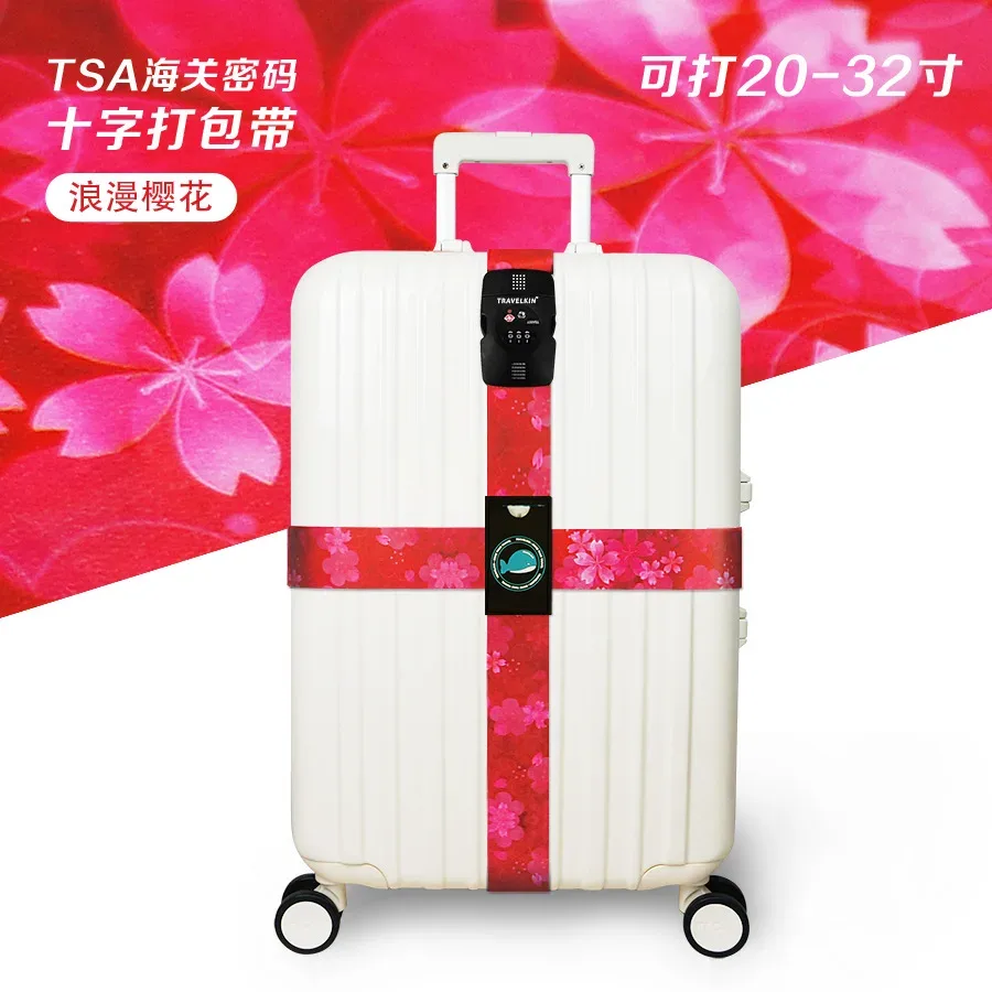tsa blolock-sangles de bagages réglables, emballage environnemental, peintures à l'étranger, sangles de reliure pour valise de 20 à 32 pouces