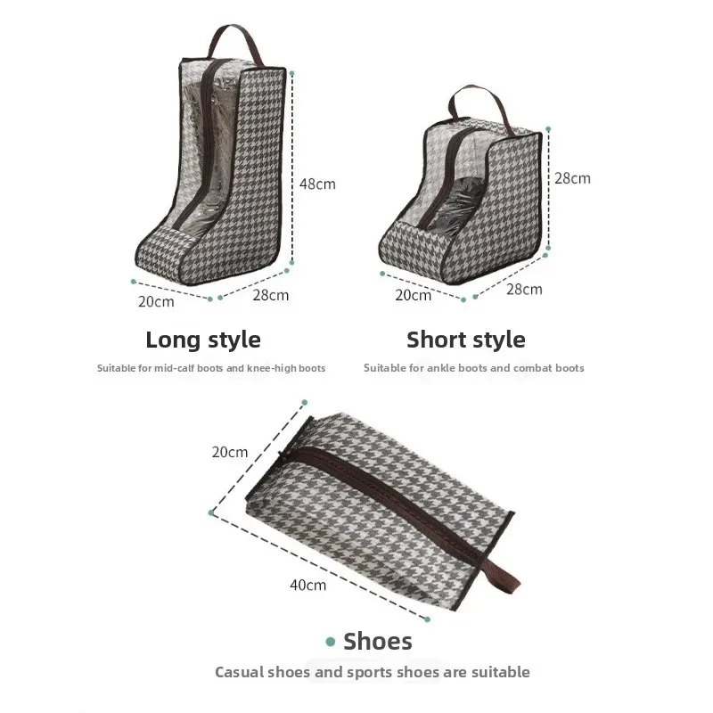 sacs de rangement pour bottes hautes avec fenêtre transparente en pvc, organisateur respirant et anti-poussière, empêche la déformation des bottes hautes pour femmes dans le placard