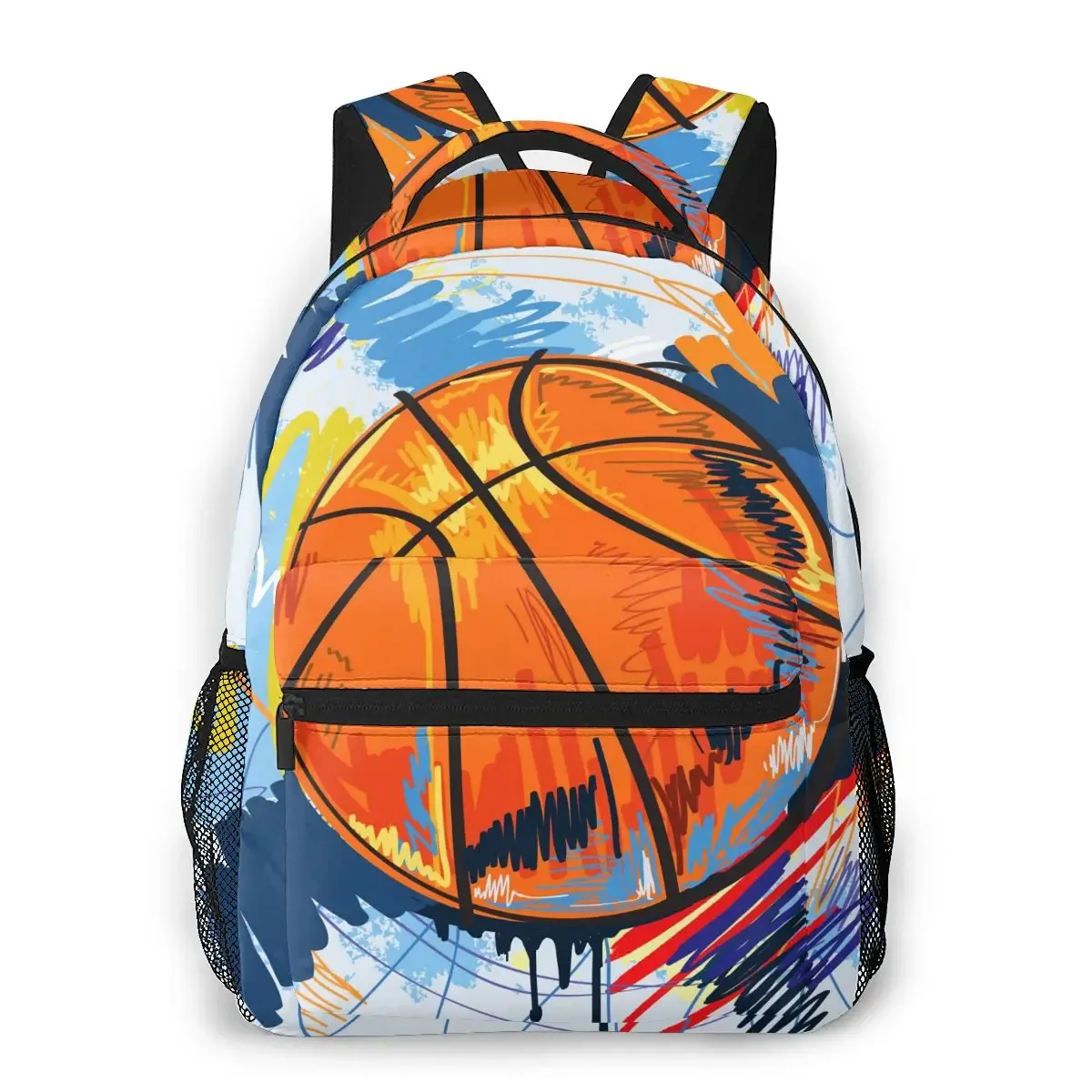 sac à dos d'école avec emblème de basket-ball pour enfant, cartable pour garçon et adolescent