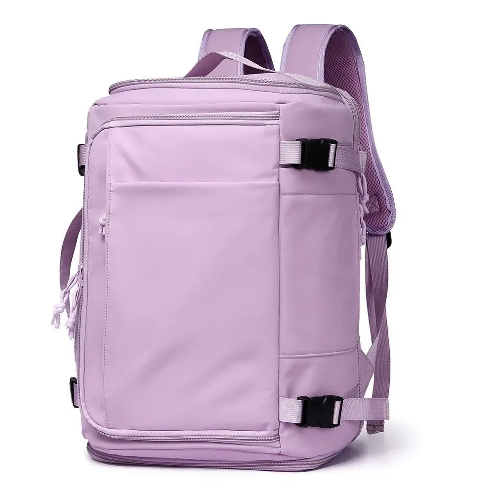 sac à dos de bagage léger de style boîte, sac à dos de voyage unisexe de grande capacité avec sac à chaussures, sac à dos de cabine anti-rayures pour collège