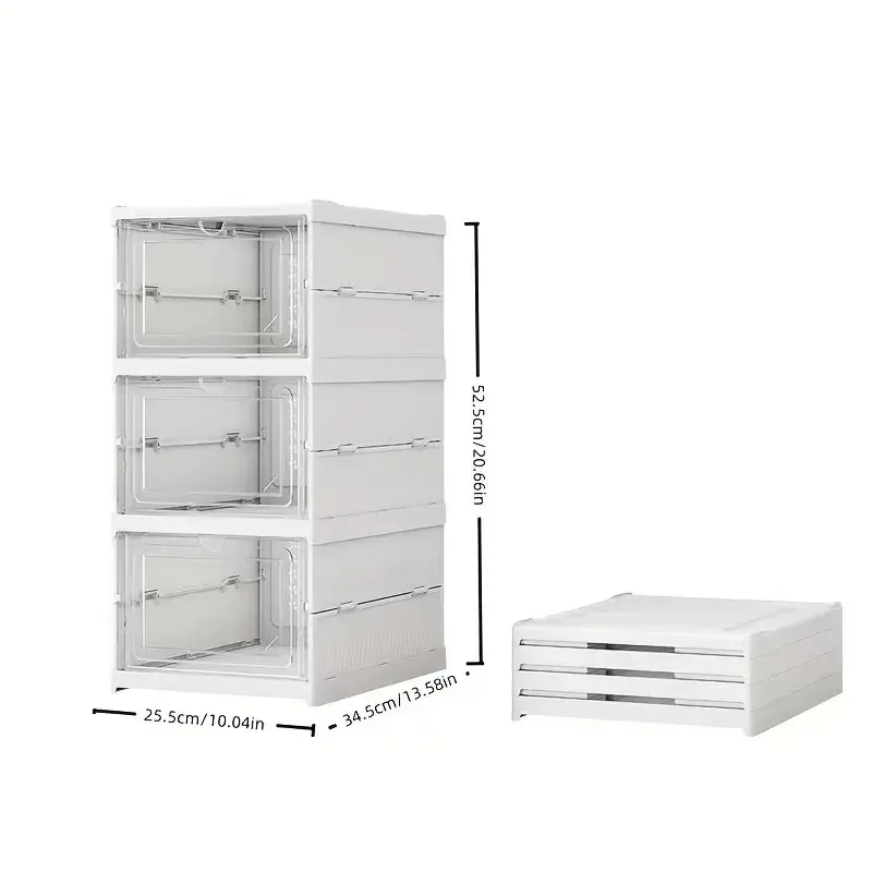 boîte de rangement pliable transparente en plastique pour chaussures, organisateur de chaussures, étagère à chaussures intégrée, design moderne et minimaliste