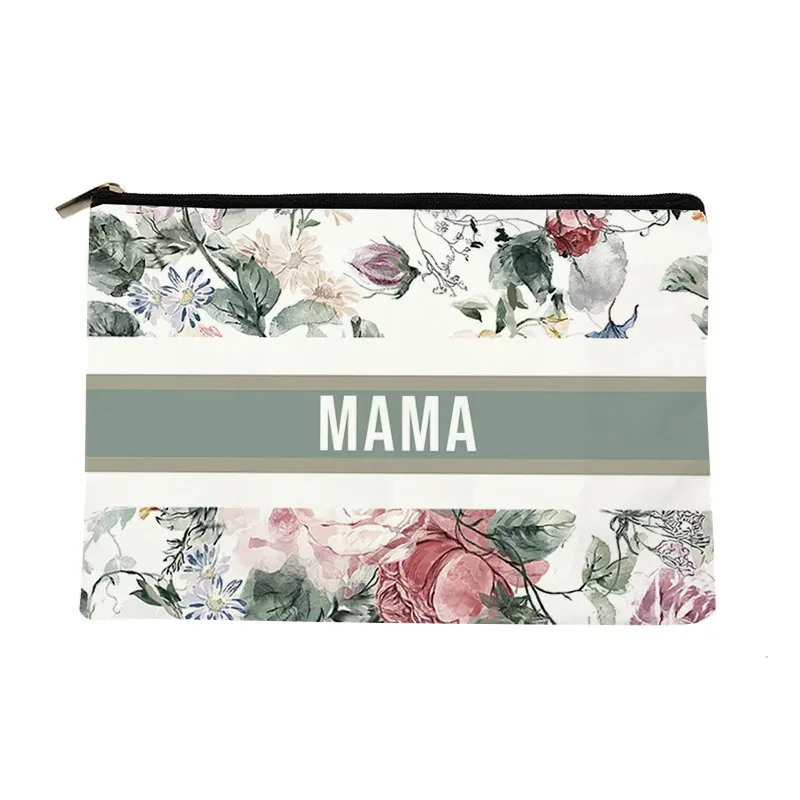 sac de maquillage avec nom personnalisé, cadeau de demoiselle d'honneur, organisateur de cosmétiques de voyage, sac latéral en toile pour dames, trousse à crayons, porte-monnaie de rangement 25