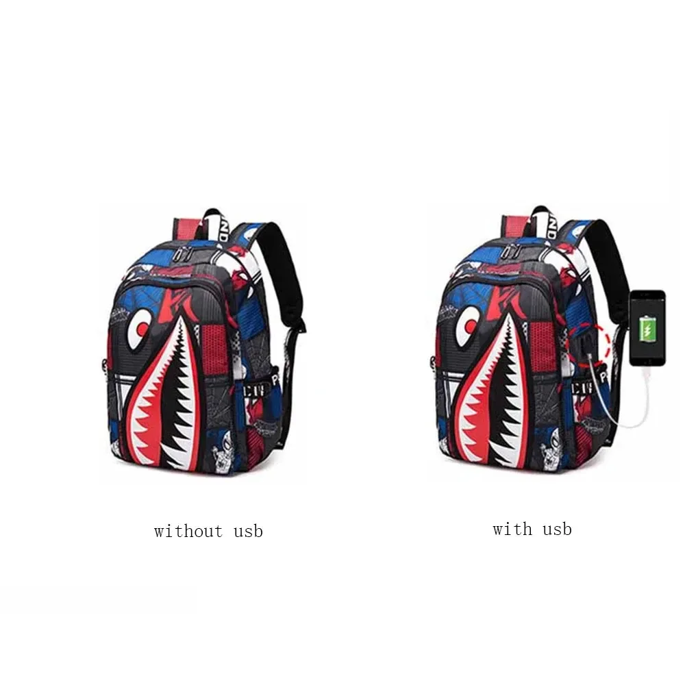 sacs à dos impressions de bouche de décodage cool, sacoches d'université solomon pour garçons, cartables unisexes, sacs imperméables pour étudiants, sacs de grande capacité