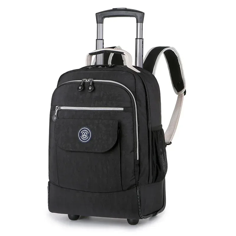 mode chariot bagages sac à dos avec roues voyage grande capacité chariot sacs bagages roulants ordinateur portable d'affaires sac d'école