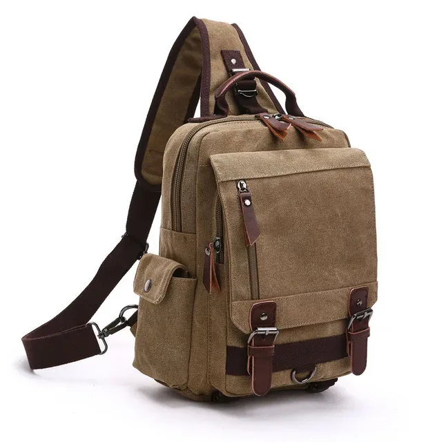 sac à dos en toile pour homme et femme, sacoche de voyage multifonctionnelle