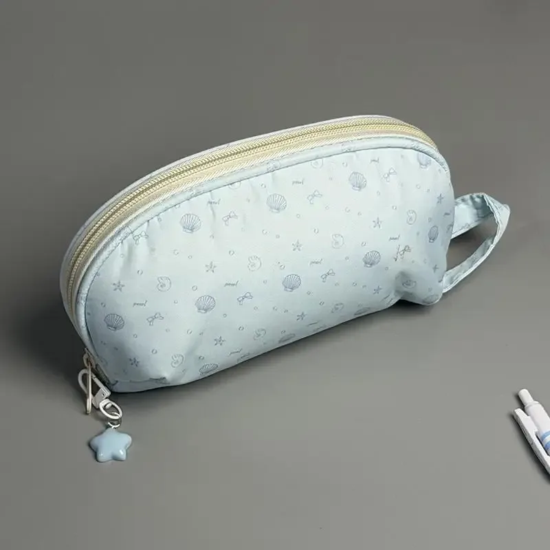 trousse à crayons à pois, grande capacité, sac à stylos au toucher doux, pochette de papeterie, organisateur de papeterie, pour la rentrée scolaire