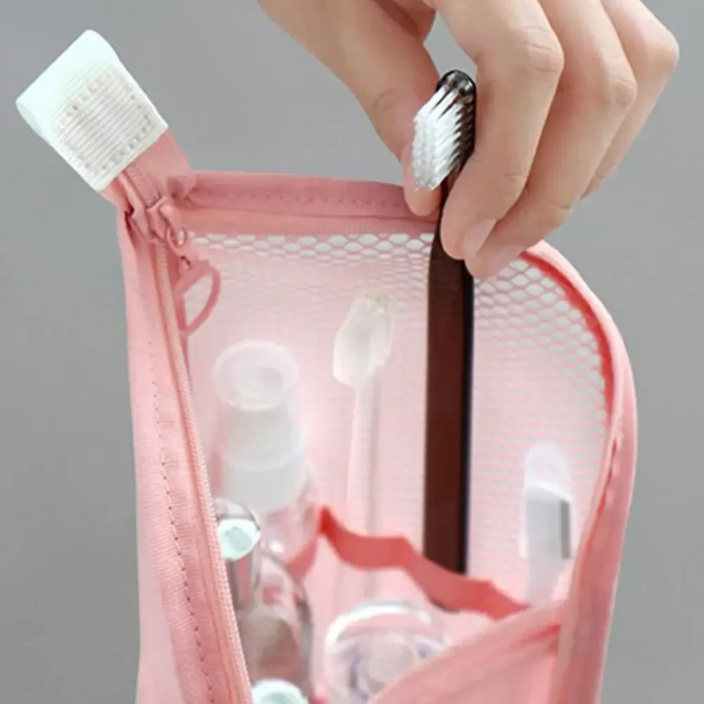 trousse de maquillage, trousse de toilette verticale, trousse de toilette de voyage portable et légère pour salle de bain, salle de sport, voyage d'affaires, voyage en famille