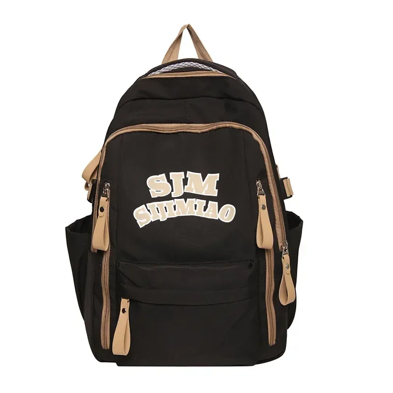 sac à dos de sport américain pour filles, simple et décontracté, pour étudiantes coréennes, sac de rue simple, grande capacité, sac à dos de voyage pour hommes et femmes