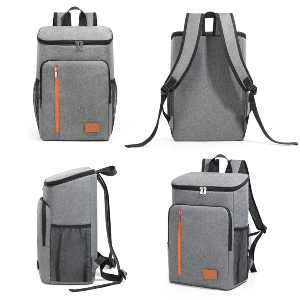 sac à dos isotherme double épaule, épais, portable, pour repas, en tissu oxford, grande capacité, sac isotherme tendance