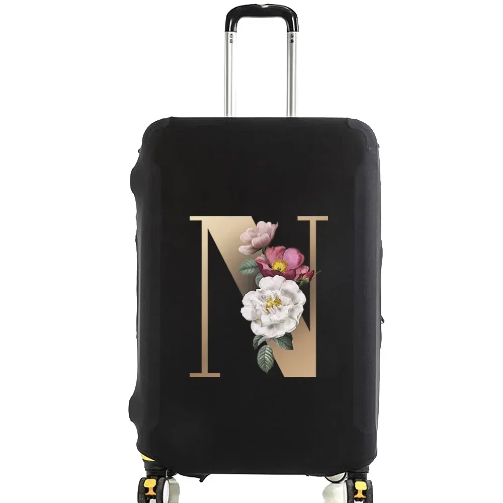 housse de protection pour valise de voyage, housse de protection élastique épaisse pour bagages de 18 à 28 pouces, étui de sac de voyage pour bagages, lettre dorée imprimée