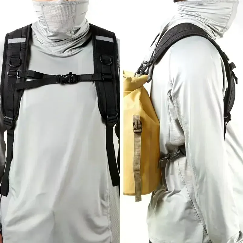 sangles d'épaule réglables pour sac à dos avec bandes réfléchissantes et boucle de poitrine antidérapante pour la randonnée, les trajets quotidiens, l'école et les activités de plein air