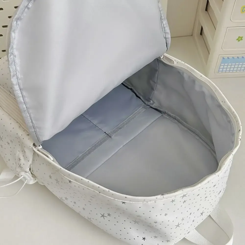 sac à dos tendance motif chat et étoiles, multicolore, en nylon imprimé, léger, mignon, idéal pour les étudiants, cadeau