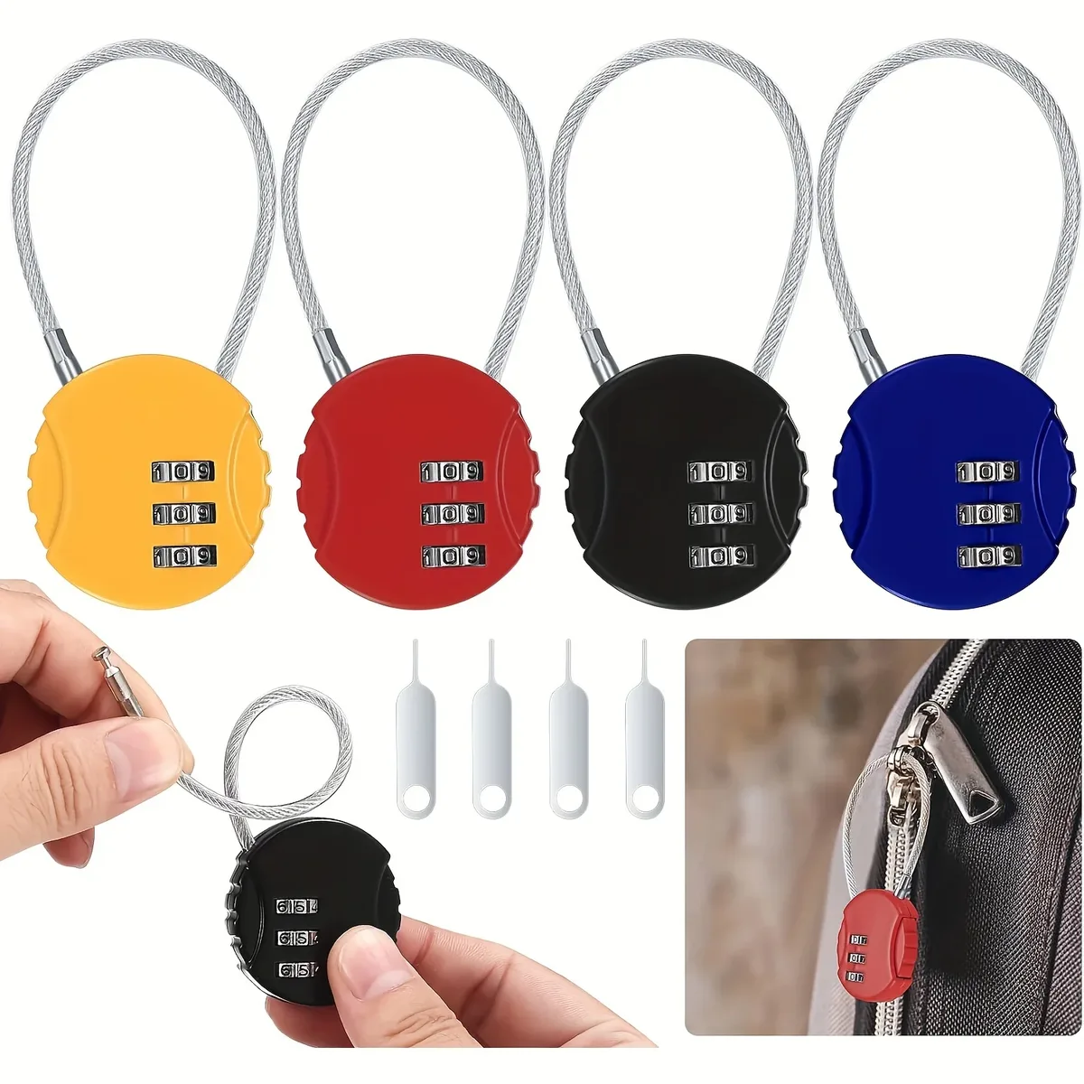 serrure à code combiné, serrure de sécurité à chiffres pour valise, sac à dos, casier de gym, tiroir