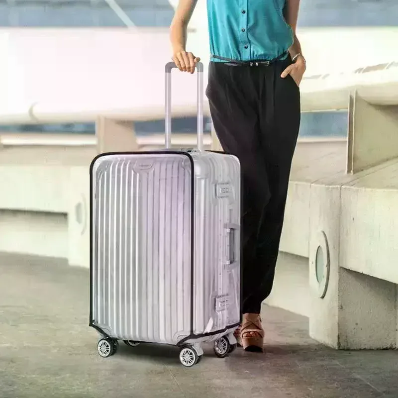 housse de protection transparente pour bagages de voyage, imperméable, anti-poussière, résistante à l'usure, e