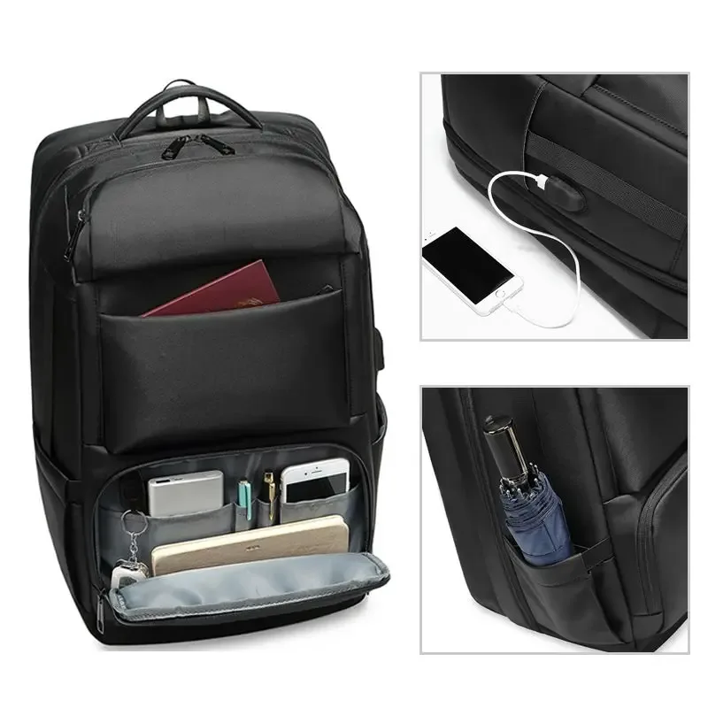 eurcoadvocate-sac à dos multifonction pour homme, grande capacité, port de chargement usb, ordinateur portable, école