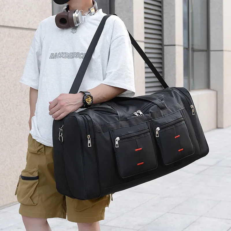 sac de voyage sportif pour hommes, grande capacité, sac à bandoulière multi-poches