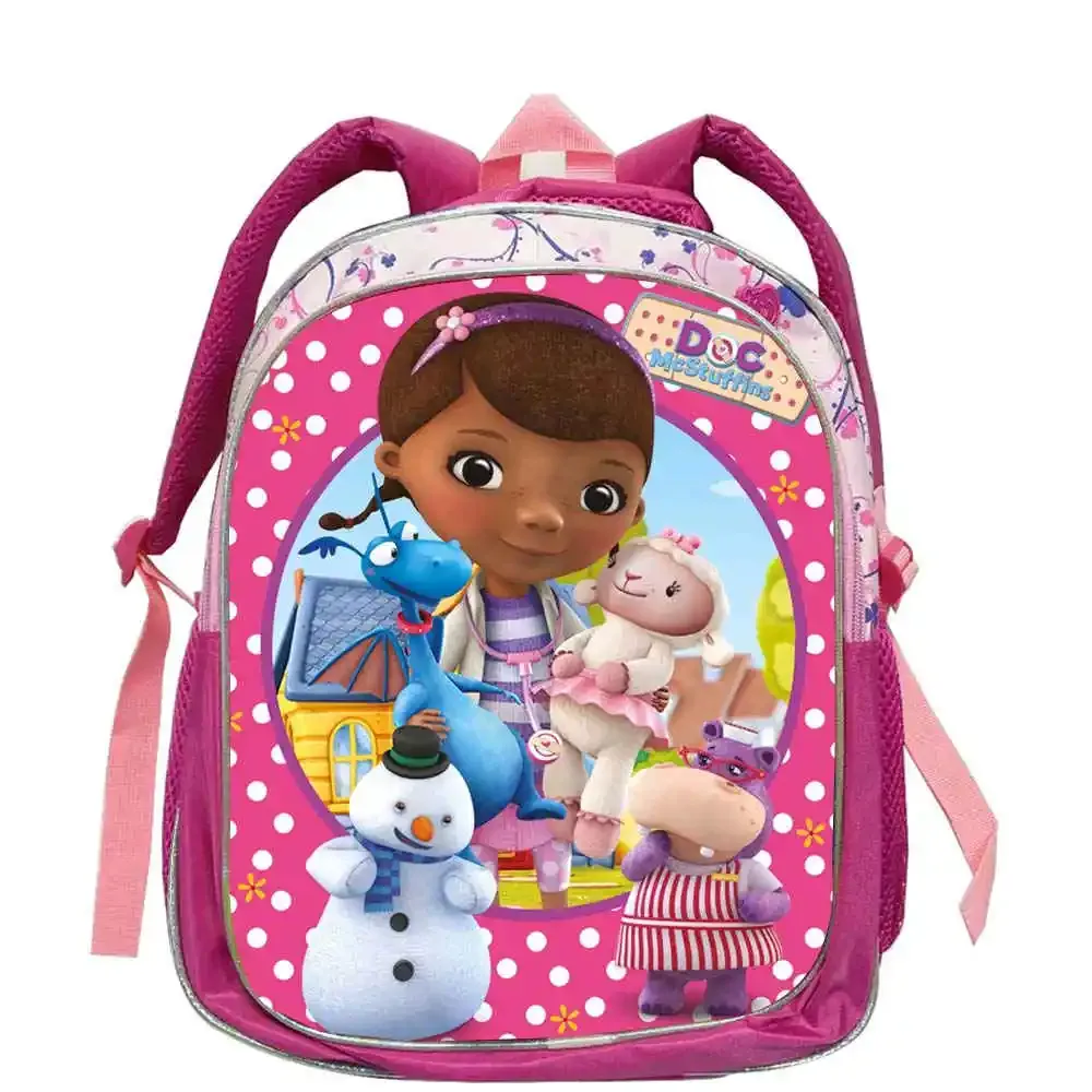 sac à dos d'école doc mcstuffins pour garçons et filles, 12 pouces, sac à dos pour élèves de maternelle, sac à dos à la mode pour étudiants, mochila