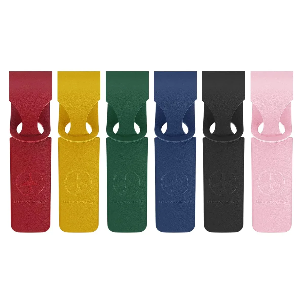 étiquettes de valise de voyage en cuir pu, 6 paquets, 6 couleurs, étiquettes nominatives pour bagages, pour femmes et hommes, utilisation de voyage d'affaires