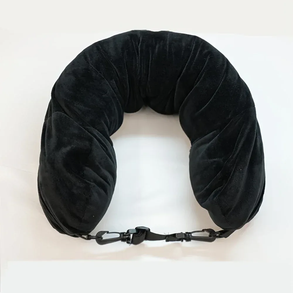 oreiller de voyage avec pochette de rangement, soutien du cou réglable en polyester, confortable et léger, 2026