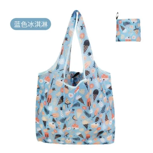 sacs à provisions réutilisables pour femmes, sac fourre-tout pliable, sac d'épicerie pour cuillère à soupe, sacs à main pliants de grande capacité, sac à cosmétiques de maquillage portable, nouveau
