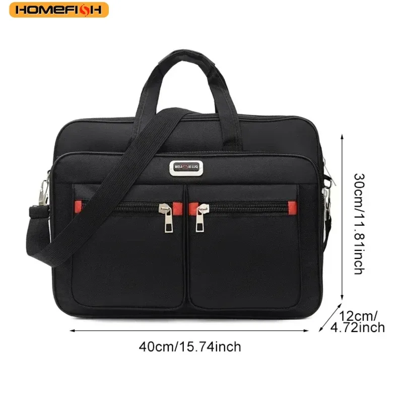 sac à main d'affaires portable multi-poches homefish pour hommes, sacoche à bandoulière polyvalente de grande capacité pour le travail quotidien et les occasions décontractées