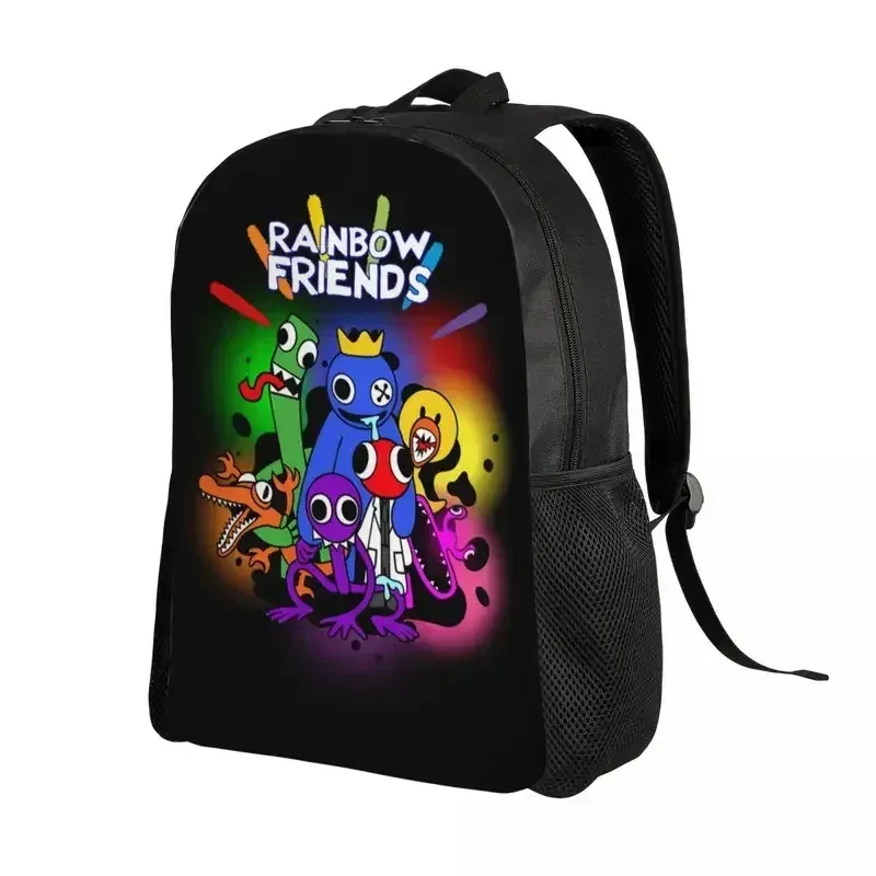 sac à dos de voyage personnalisé arc-en-ciel friends hug it out pour hommes et femmes, sac à livres pour ordinateur d'école, jeu vidéo, sacs de jour pour étudiants