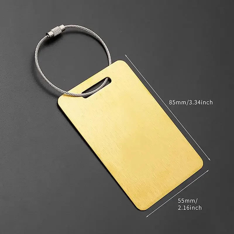 porte-clés en acier inoxydable durable anti-perte 1 pièce avec boucles en fil d'acier pour bagages, valise, sac d'école, voyage