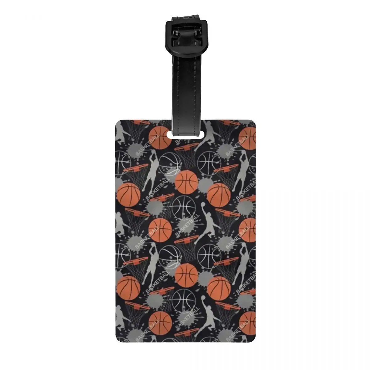 étiquettes de bagage rondes personnalisées pour valises, points de basket-ball, culture fongique de la mode, étiquettes de bagage, couverture de confidentialité, étiquette d'identification