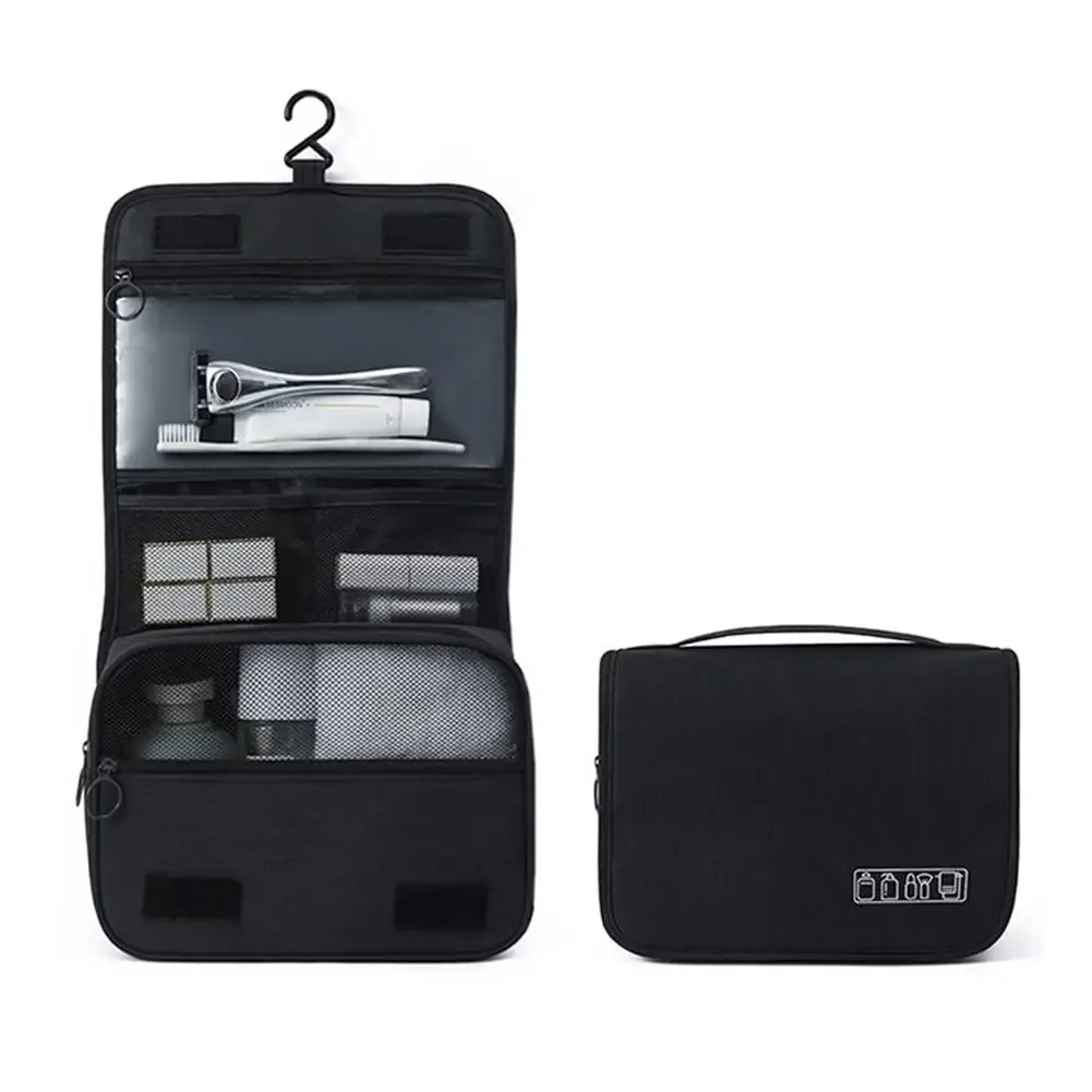 trousse de toilette suspendue en tissu oxford, grande capacité, multi-compartiments, organisateur de maquillage, sac de rangement de voyage